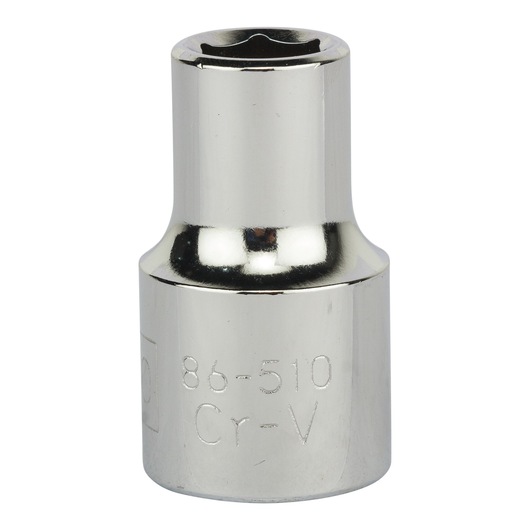 STANLEY 86-510 chrome socket, tool accessory, front angle on white background.