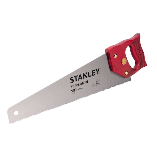 Stanley Wooden Handle Handsaw ROFESSIONAL HANDSAW 8PTS 18INCH sideview