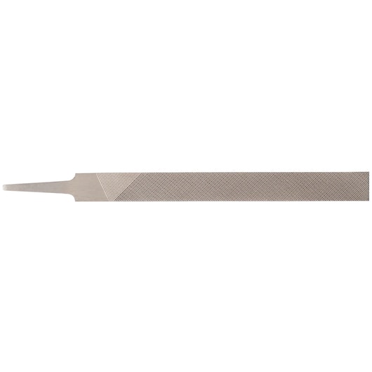 STANLEY 22-175 flat metal file, silver, shown from side on white background.