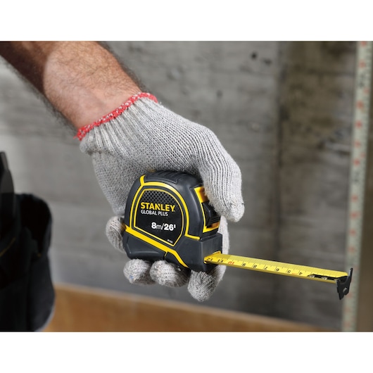 Cinta Métrica Global Plus 8m/26' Largo x 1 pulg. Ancho