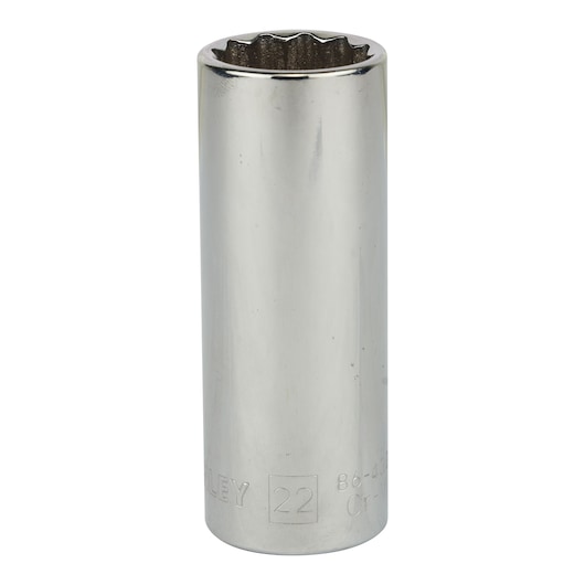 Dado/Cubo Largos Métrico 12 Pt. Enc. 1/2"- 22 mm