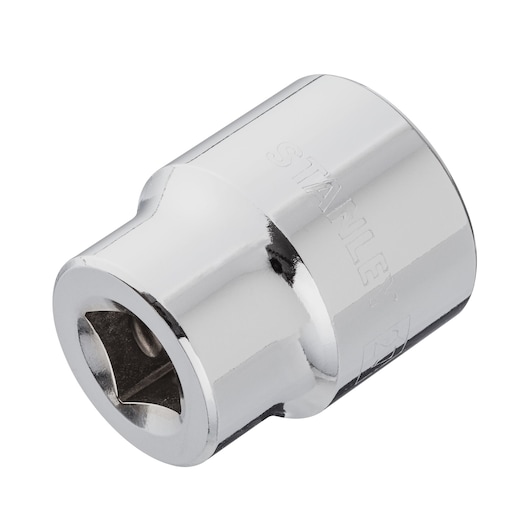 DRIVE SOCKET 1/2" 27mm STANLEY  white background ANGLE
