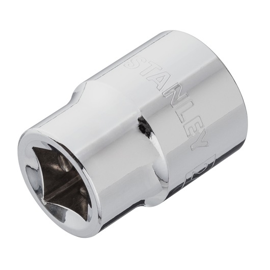 DRIVE SOCKET 1/2" 21mm STANLEY  white background ANGLE