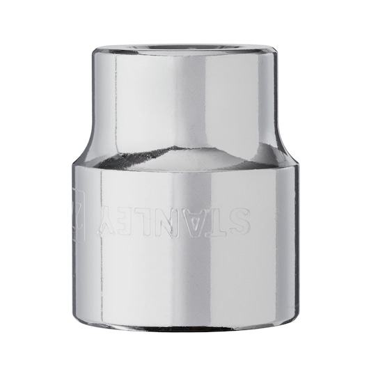 STANLEY 4-88-799 chrome socket, standard profile, product front angle on white background.