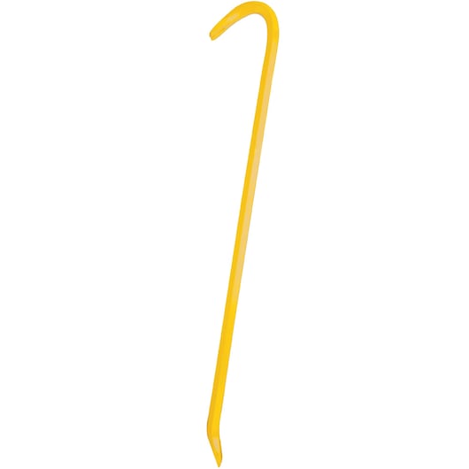Stanley yellow hexagonal digging bar front view on white background