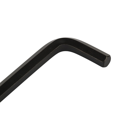 STANLEY 69-256-KR hex key L-wrench, black, close-up angle on white background.