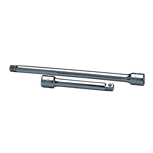 Stanley socket extension bar set, chrome finish, front angle on white background