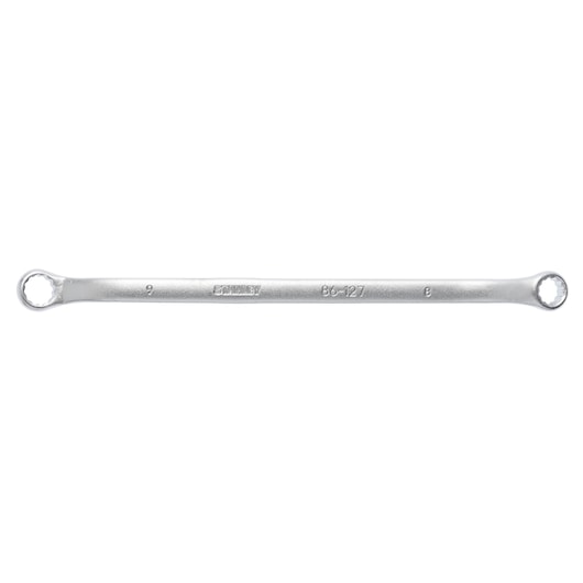 STANLEY 86-127 double box-end wrench, silver finish, straight profile, product photography on white background.