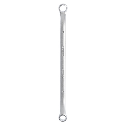 STANLEY 86-127 box end wrench, silver finish, straight view on white background.