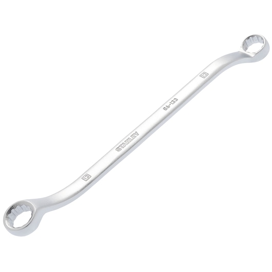STANLEY 86-133 double box end wrench, silver finish, shown at an angle on white background.
