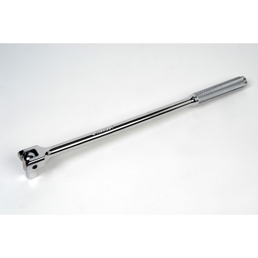STANLEY 86-415 chrome breaker bar tool with knurled handle, shown at an angle on white background.