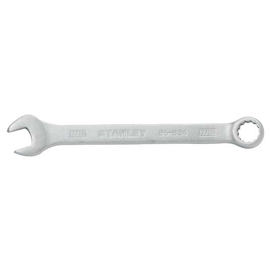 STANLEY 86-834 combination wrench 7/16 inch, silver finish, product photo on white background