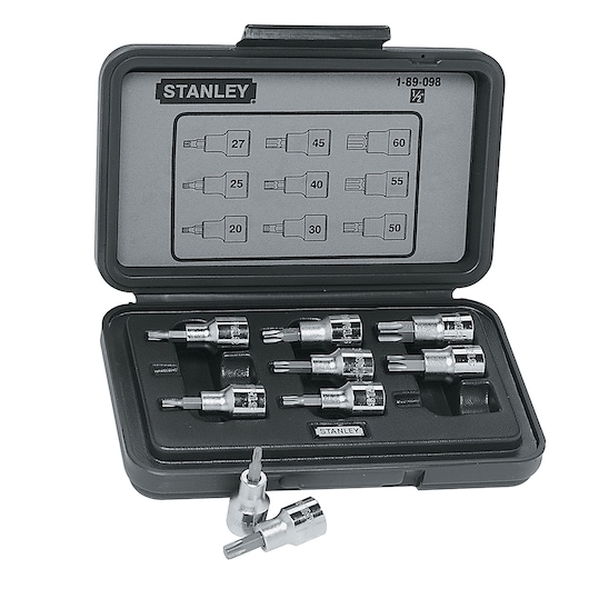Juego de Dados Punta Torx® Encastre 1/2" 9 Piezas