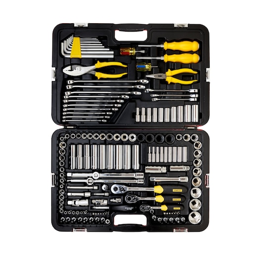 Juego de Dados Encastre de ¼" , 3/8", ½” Métrico/Pulgadas 150 Piezas