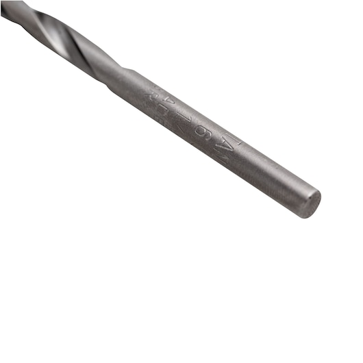 STANLEY STA53065C metal drill bit, close-up side angle on white background.