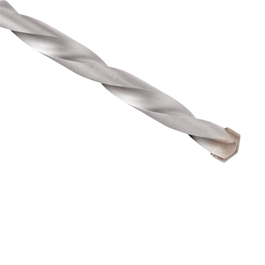 STANLEY STA56130C masonry drill bit, close-up angle, silver finish, spiral flutes for efficient drilling.