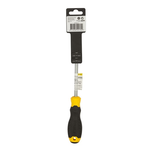 STANLEY STMT60831-8 screwdriver with black and yellow handle, front view on white background.
