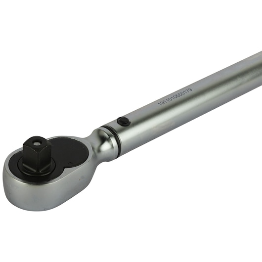 STANLEY STMT73590 ratchet wrench, silver finish, close-up side angle on white background.