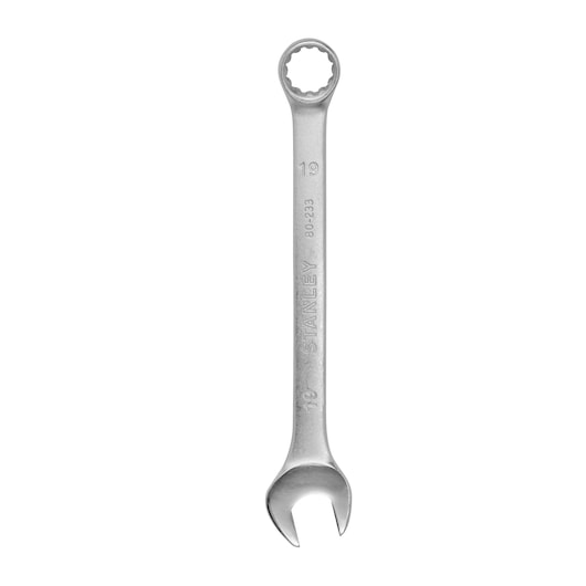 Stanley STMT80233-840 combination wrench, silver, photography, top angle on white background